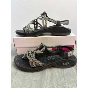 Chaco Women Z Cloud 2 Sandals Grey Black Strappy Toe Loop Athletic Hiking Sz 11